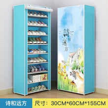 Load image into Gallery viewer, Dustproof 8 Layers 10 Layers Shoes Cabinet Shoe Rack Fabric Furniture Home Bedroom Dormitory Shoe Rack Organizer Ins Minimalist